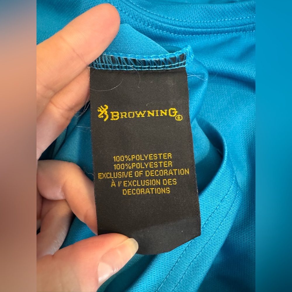 Blue Graphic Men's Shirt browning flawed - Picture 7 of 8